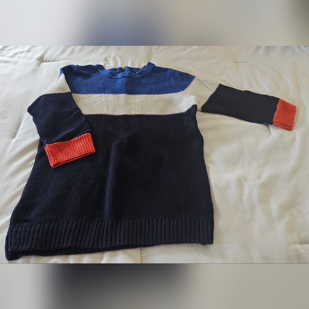 Talbots Blue Textured Knit Sweater